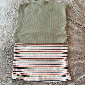 TWO American Eagle strapless tops, size medium